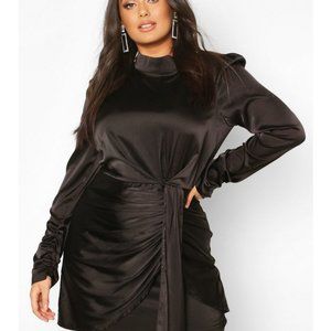 Black Satiny Soft Dress Size 14